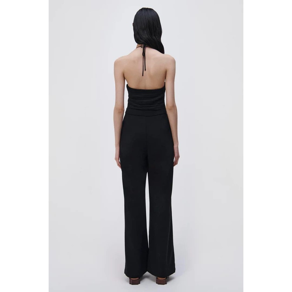 Jonathan Simkhai Gala Plisse Cut Out Jumpsuit Black Size 4 NWT - Picture 2 of 11